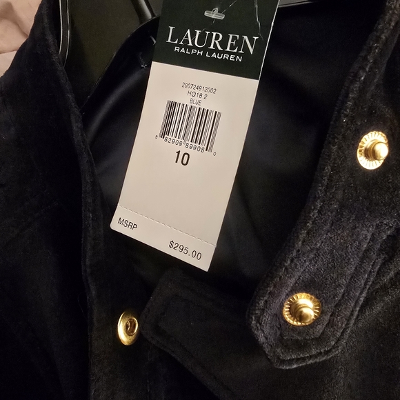 Ralph Lauren Velvet Moto Jacket - Picture 11 of 12
